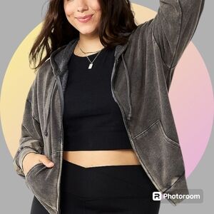 NWT Zip Up Hoodie w Split Kangaroo Pocket 3XL